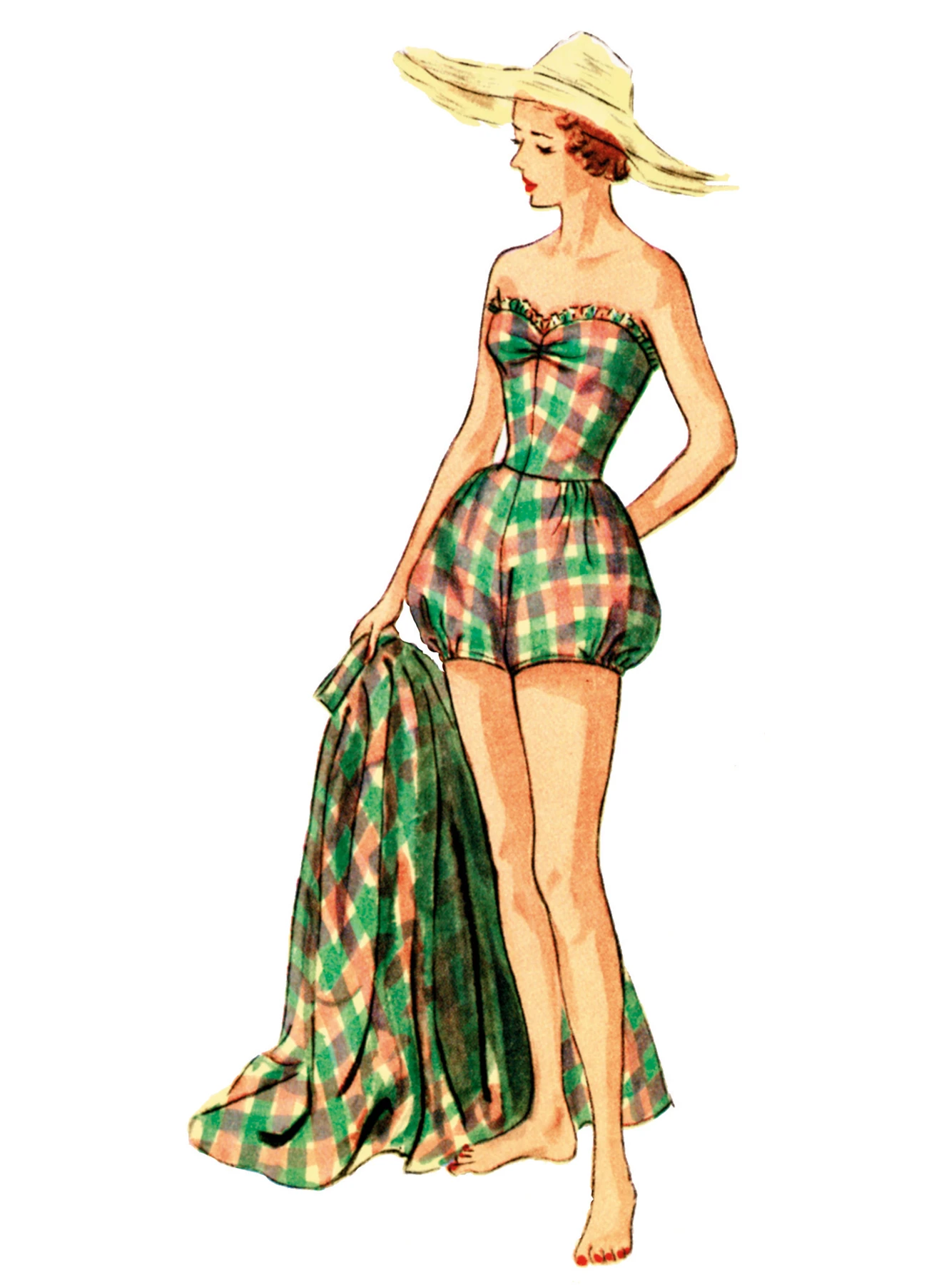 Simplicity Sewing Pattern 1950s Misses' One Piece Bathing Suit and Skirt (PDF) 3 Simplicity Sewing Pattern 1950s Misses' One Piece Bathing Suit and Skirt (PDF)