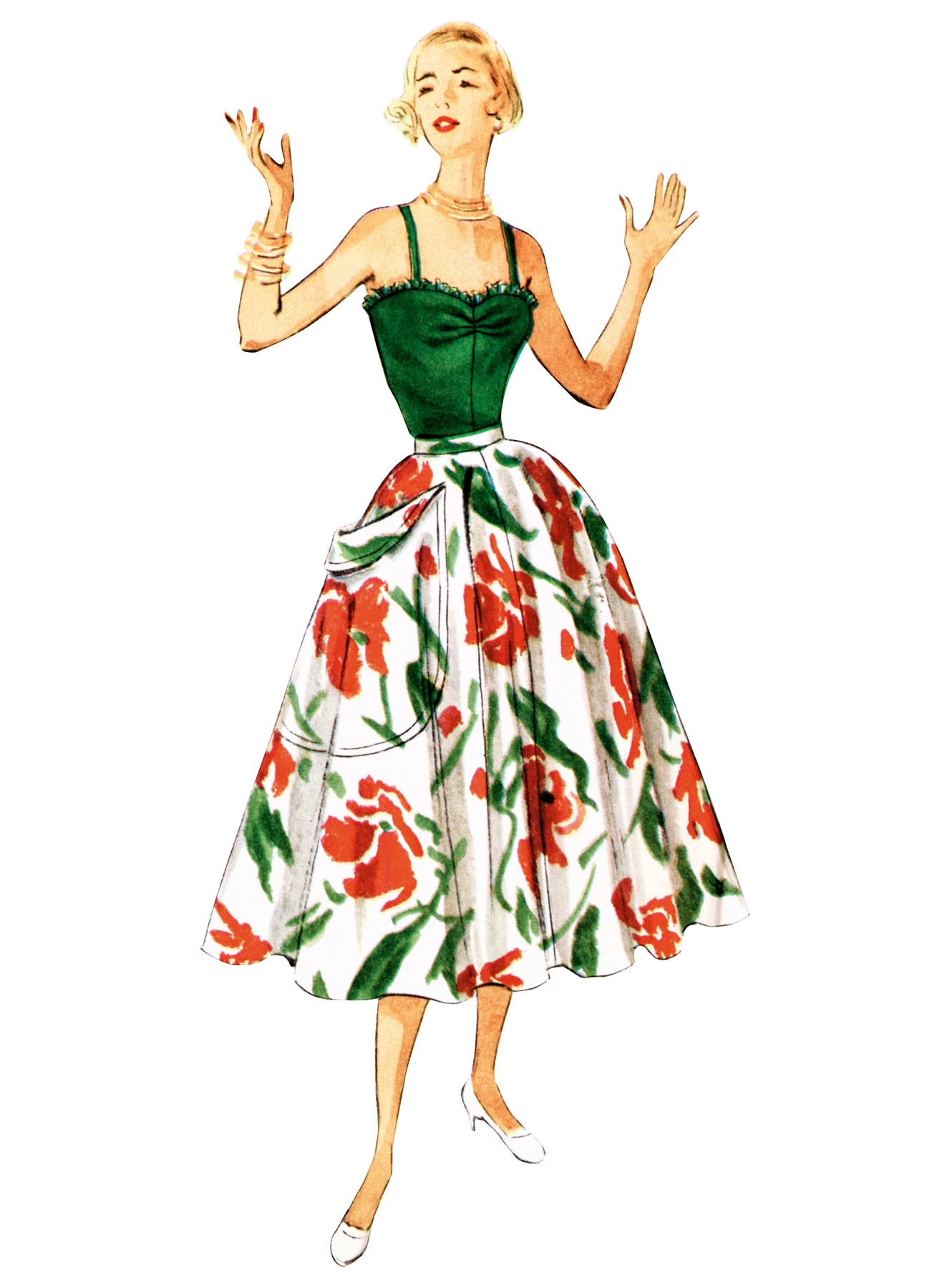 Simplicity Sewing Pattern 1950s Misses' One Piece Bathing Suit and Skirt (PDF) 4 Simplicity Sewing Pattern 1950s Misses' One Piece Bathing Suit and Skirt (PDF)