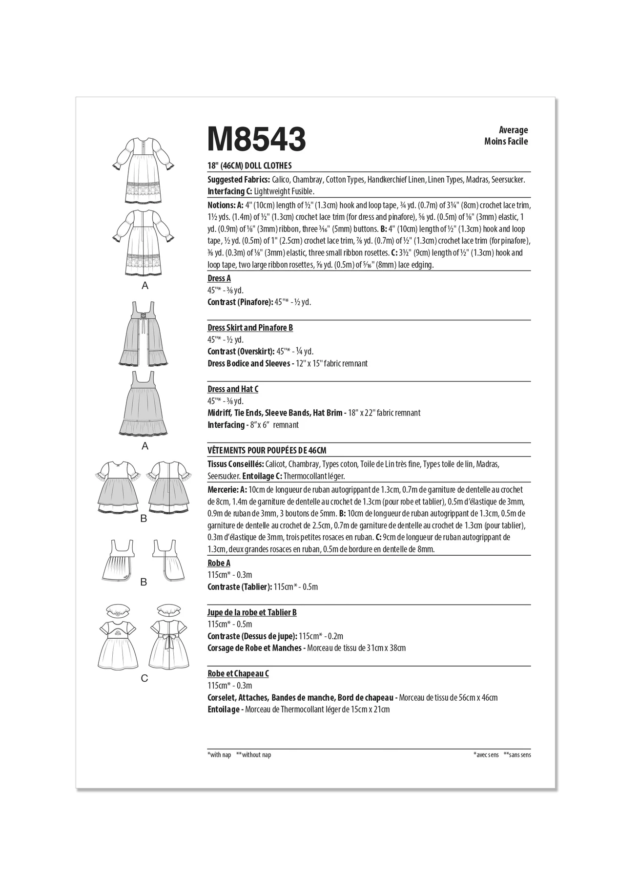 McCall's Sewing Pattern 18" Doll Clothes by Carla Reiss 6 McCall's Sewing Pattern 18" Doll Clothes by Carla Reiss