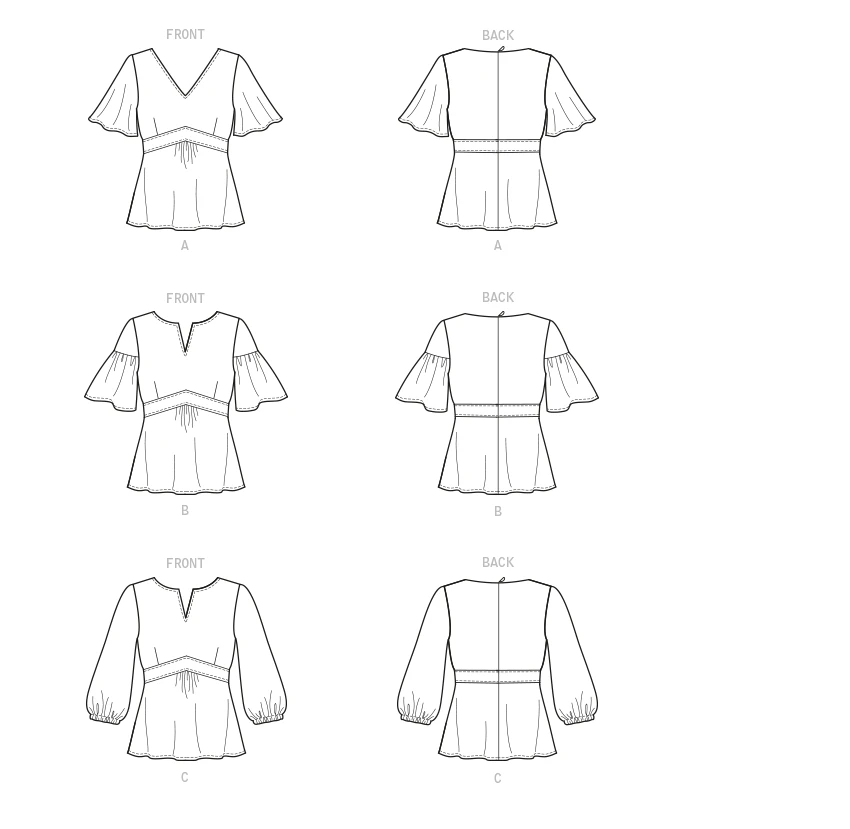 Butterick Sewing Pattern Misses' Top 12 Butterick Sewing Pattern Misses' Top