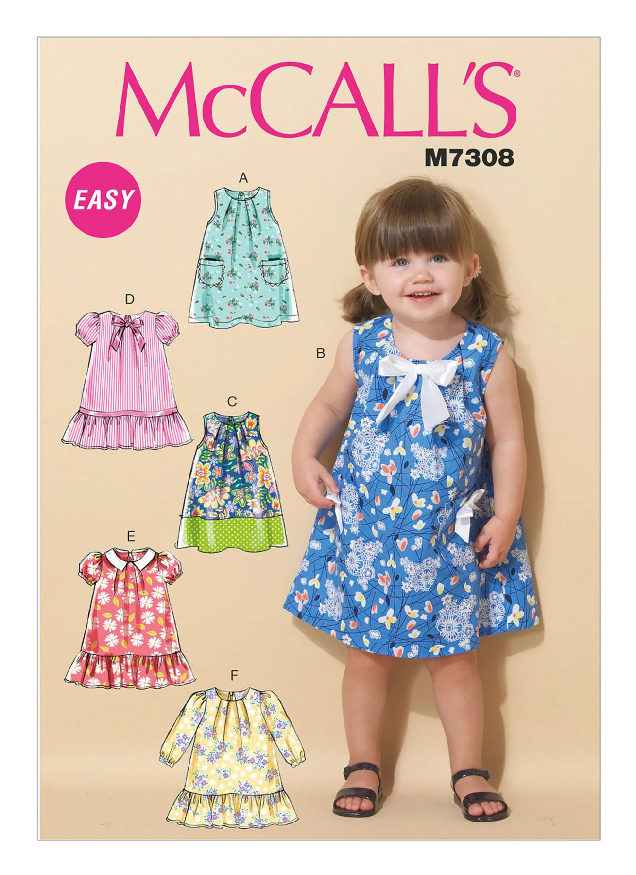 McCall's Sewing Pattern Toddlers' Tent Dresses (PDF) 1 McCall's Sewing Pattern Toddlers' Tent Dresses (PDF)