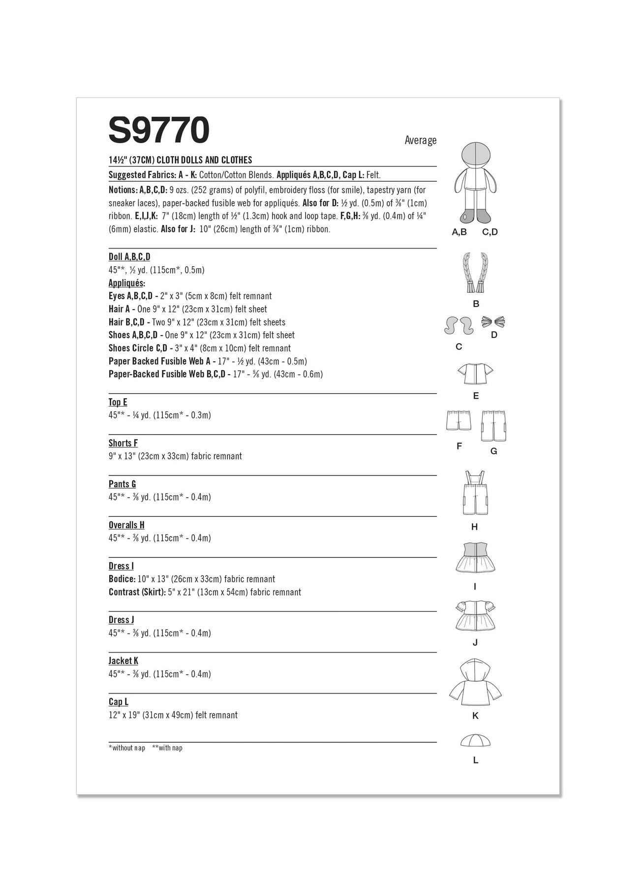 Simplicity Sewing Pattern 14 1/2" Cloth Dolls and Clothes by Longia Miller (PDF) 3 Simplicity Sewing Pattern 14 1/2" Cloth Dolls and Clothes by Longia Miller (PDF)