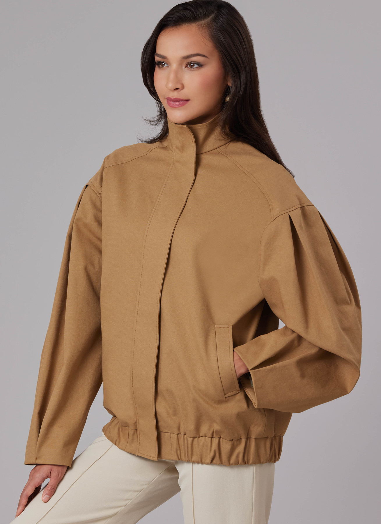 McCall's Sewing Pattern Misses' Blouson Jacket with Neckline Variations 2 McCall's Sewing Pattern Misses' Blouson Jacket with Neckline Variations