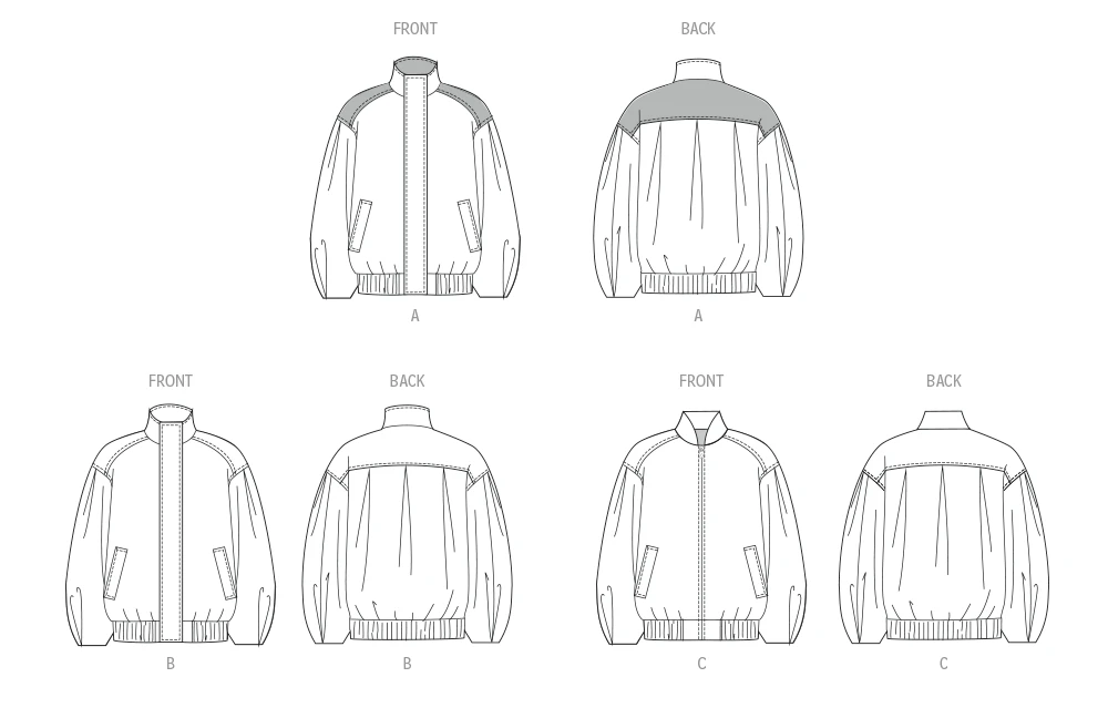 McCall's Sewing Pattern Misses' Blouson Jacket with Neckline Variations 8 McCall's Sewing Pattern Misses' Blouson Jacket with Neckline Variations