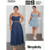 Simplicity Sewing Pattern Misses' and Women's Top and Skirt in Two Lengths By Mimi G Style 17 Simplicity Sewing Pattern Misses' and Women's Top and Skirt in Two Lengths By Mimi G Style