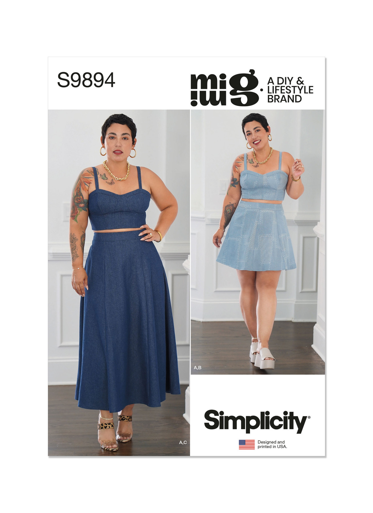 Simplicity Sewing Pattern Misses' and Women's Top and Skirt in Two Lengths By Mimi G Style 1 Simplicity Sewing Pattern Misses' and Women's Top and Skirt in Two Lengths By Mimi G Style
