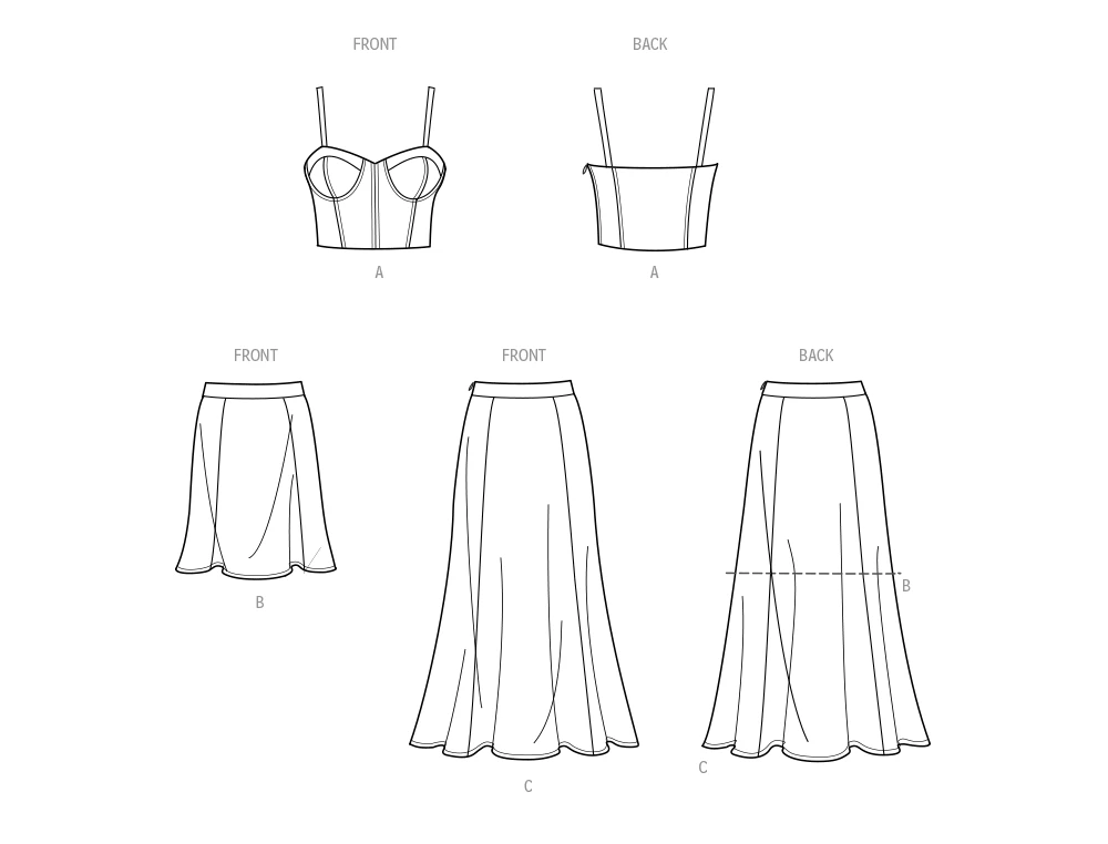 Simplicity Sewing Pattern Misses' and Women's Top and Skirt in Two Lengths By Mimi G Style 7 Simplicity Sewing Pattern Misses' and Women's Top and Skirt in Two Lengths By Mimi G Style