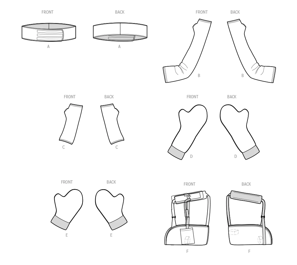 Simplicity Sewing Pattern Wrap, Sleeves and Mitt in Two Sizes and Sling By Carla Reiss Design 8 Simplicity Sewing Pattern Wrap, Sleeves and Mitt in Two Sizes and Sling By Carla Reiss Design