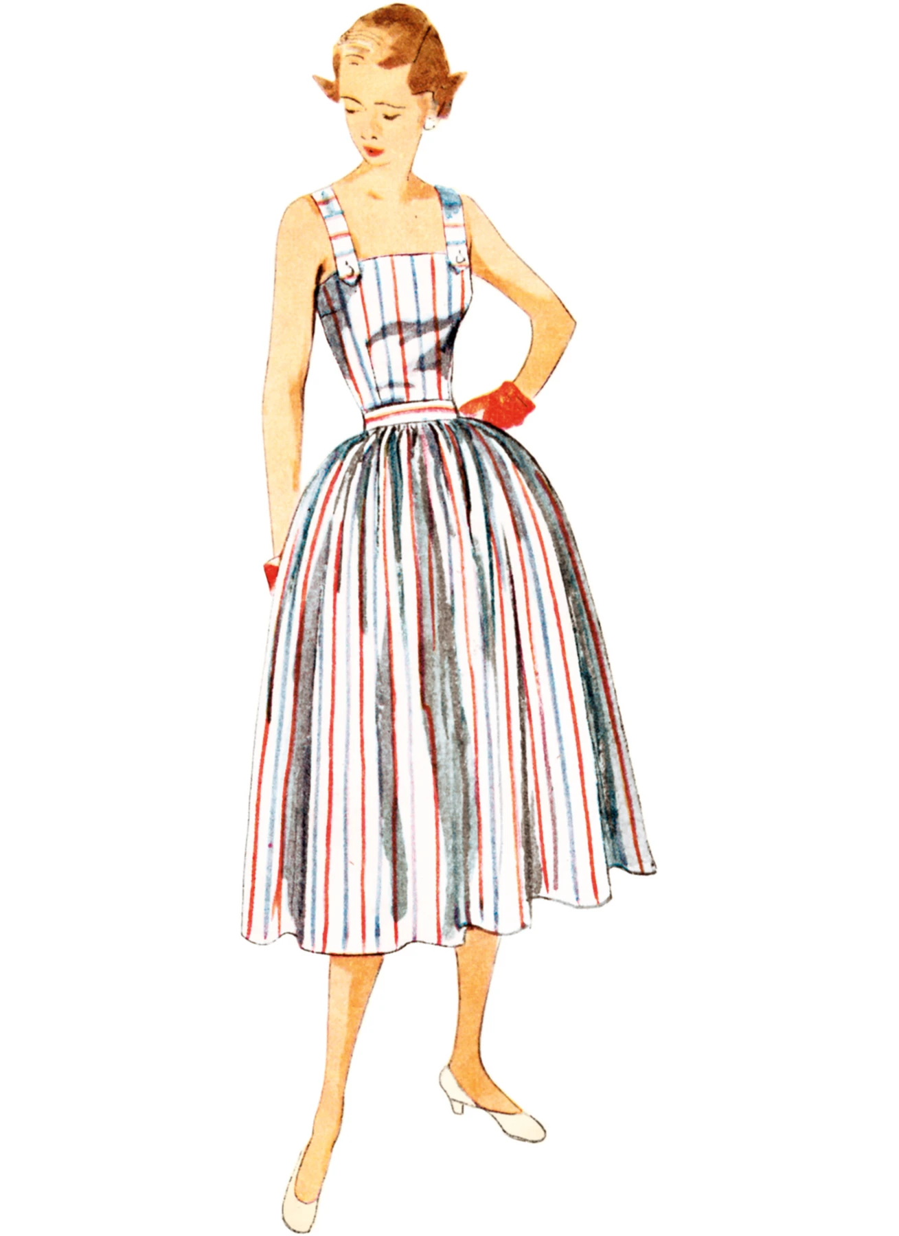 Simplicity Sewing Pattern 1950s Misses' Two-Piece Play Suit in Two Lengths and Skirt 2 Simplicity Sewing Pattern 1950s Misses' Two-Piece Play Suit in Two Lengths and Skirt