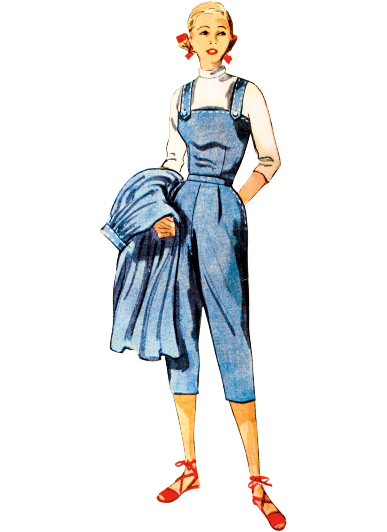 Simplicity Sewing Pattern 1950s Misses' Two-Piece Play Suit in Two Lengths and Skirt 4 Simplicity Sewing Pattern 1950s Misses' Two-Piece Play Suit in Two Lengths and Skirt