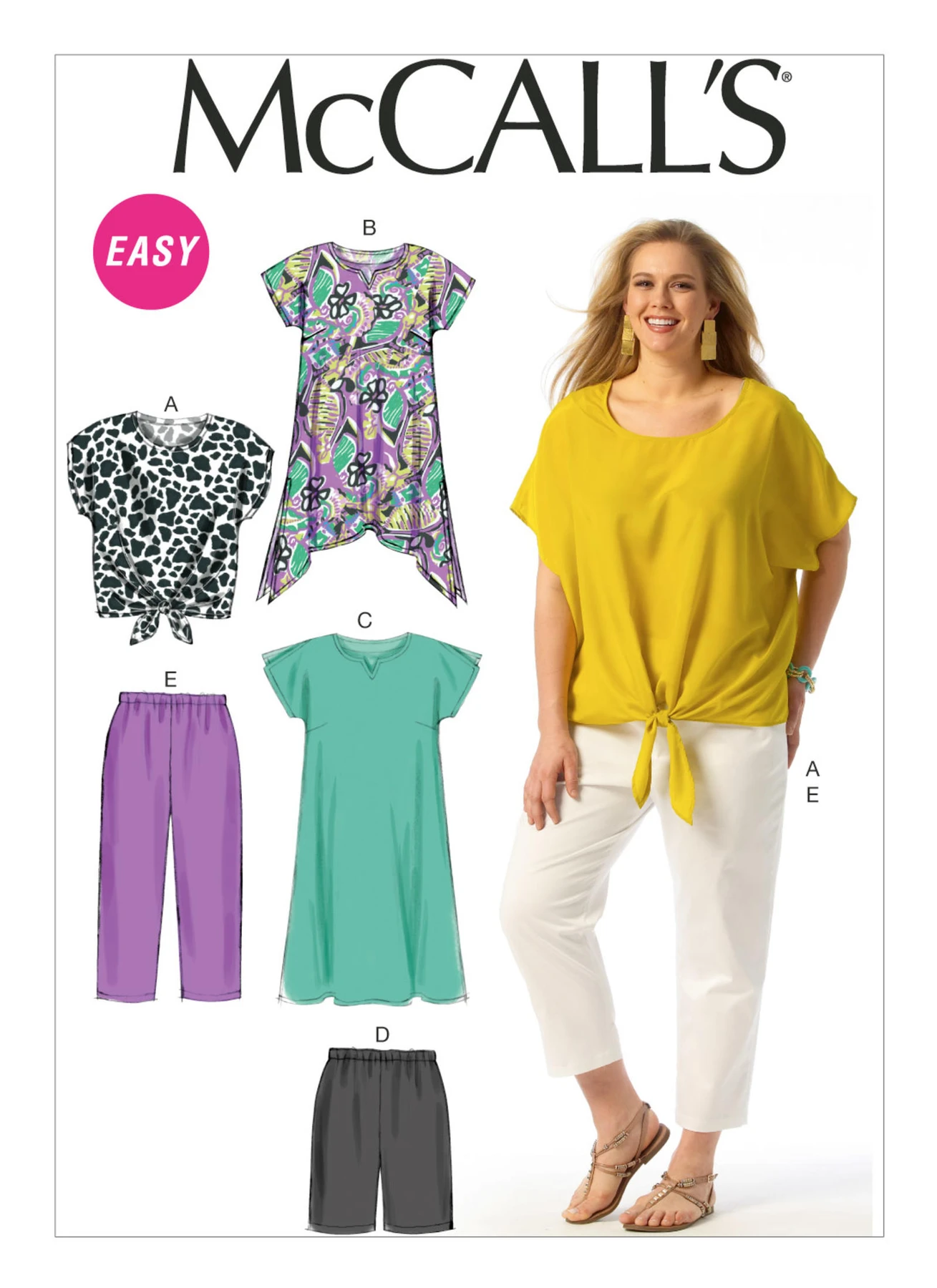McCall's Sewing Pattern Women's Dolman Top, Tunic, Dress, Shorts and Pants (PDF) 1 McCall's Sewing Pattern Women's Dolman Top, Tunic, Dress, Shorts and Pants (PDF)