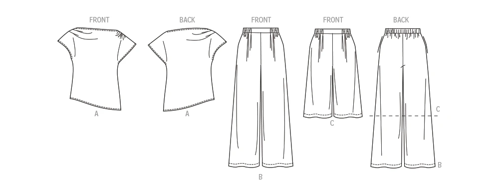 Simplicity Sewing Pattern Misses' and Women's Draped Asymmetrical Top and Pull-On Pants 9 Simplicity Sewing Pattern Misses' and Women's Draped Asymmetrical Top and Pull-On Pants