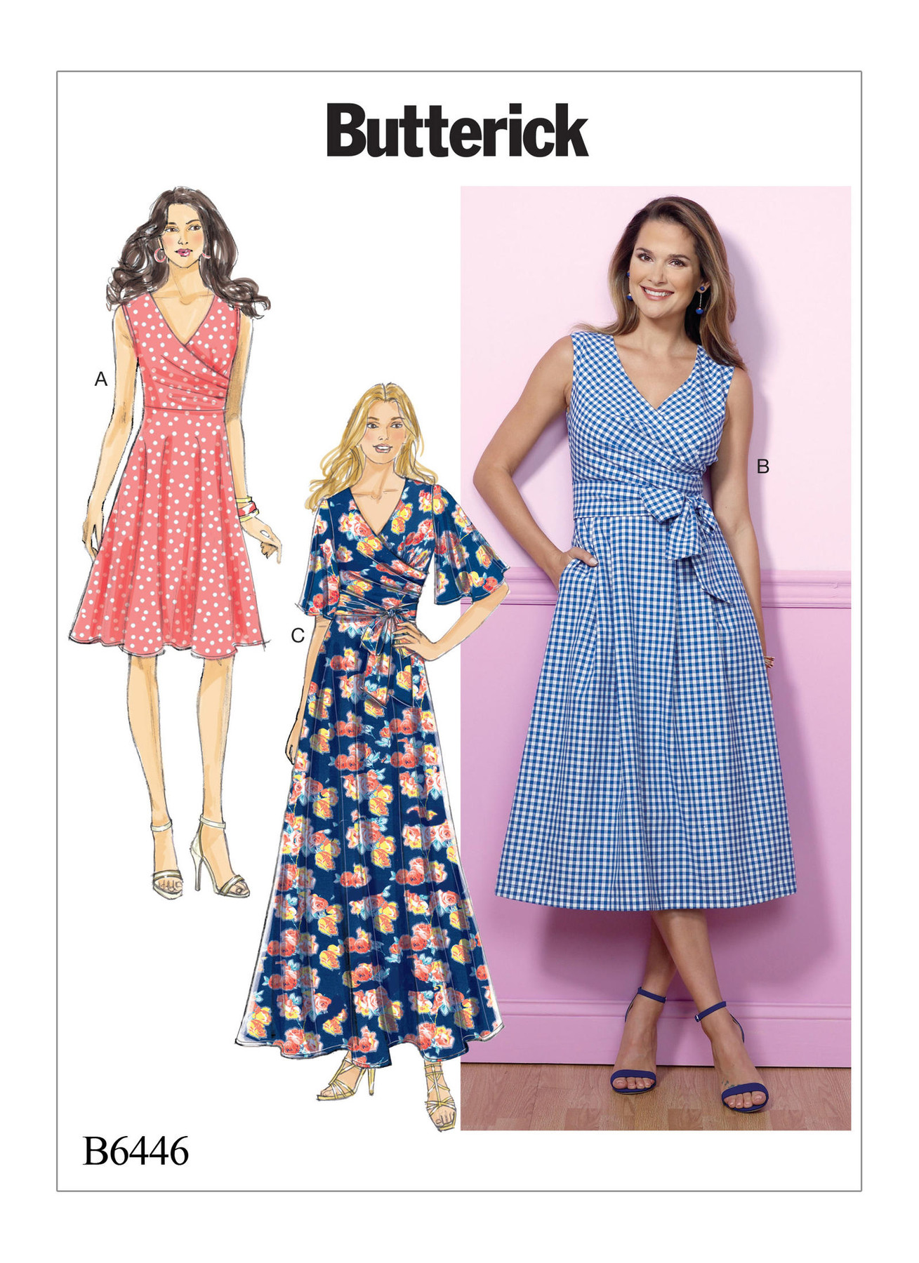 Butterick Sewing Pattern Misses' Pleated Wrap Dresses with Sash (PDF) 1 Butterick Sewing Pattern Misses' Pleated Wrap Dresses with Sash (PDF)