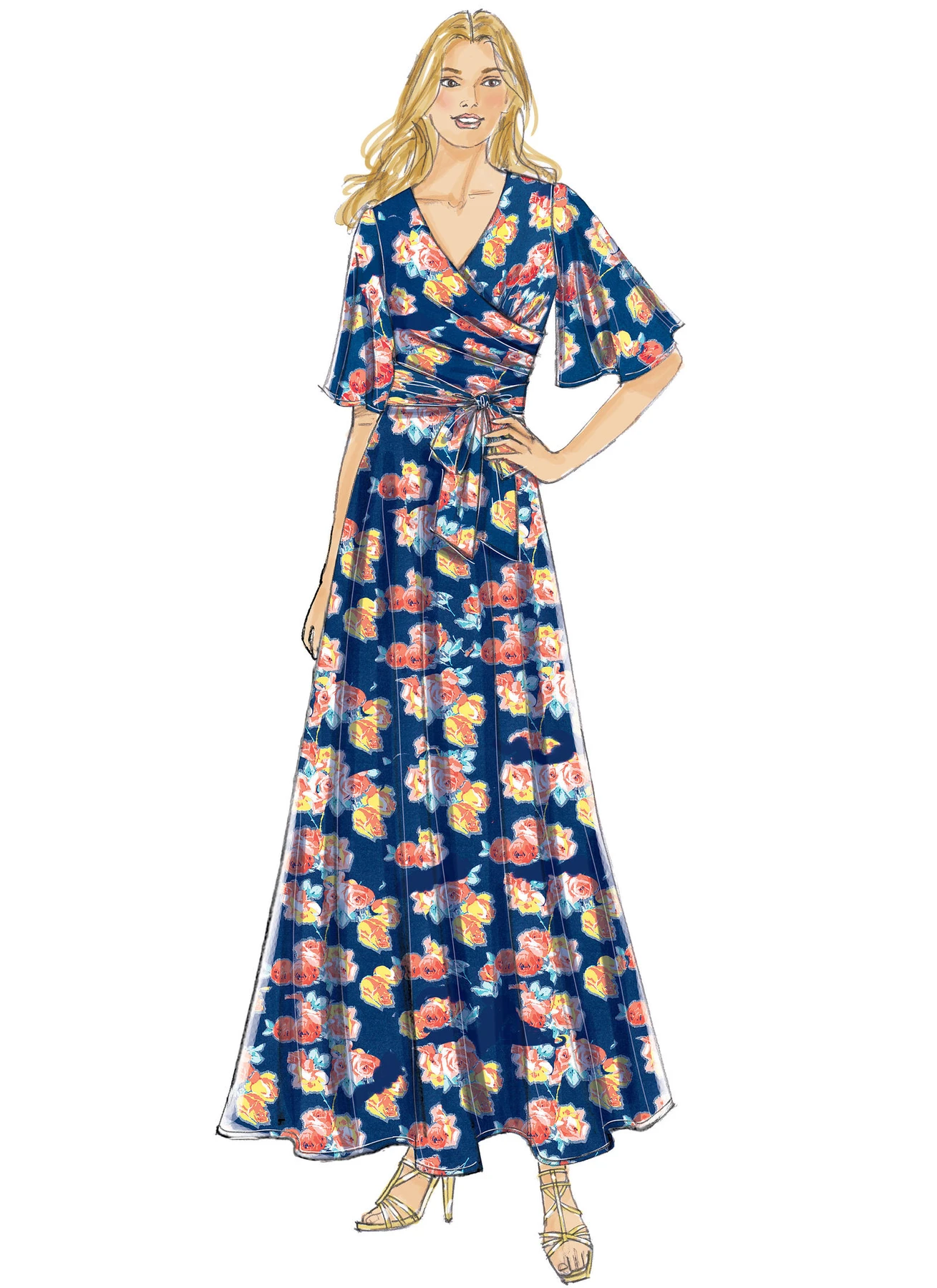 Butterick Sewing Pattern Misses' Pleated Wrap Dresses with Sash (PDF) 4 Butterick Sewing Pattern Misses' Pleated Wrap Dresses with Sash (PDF)