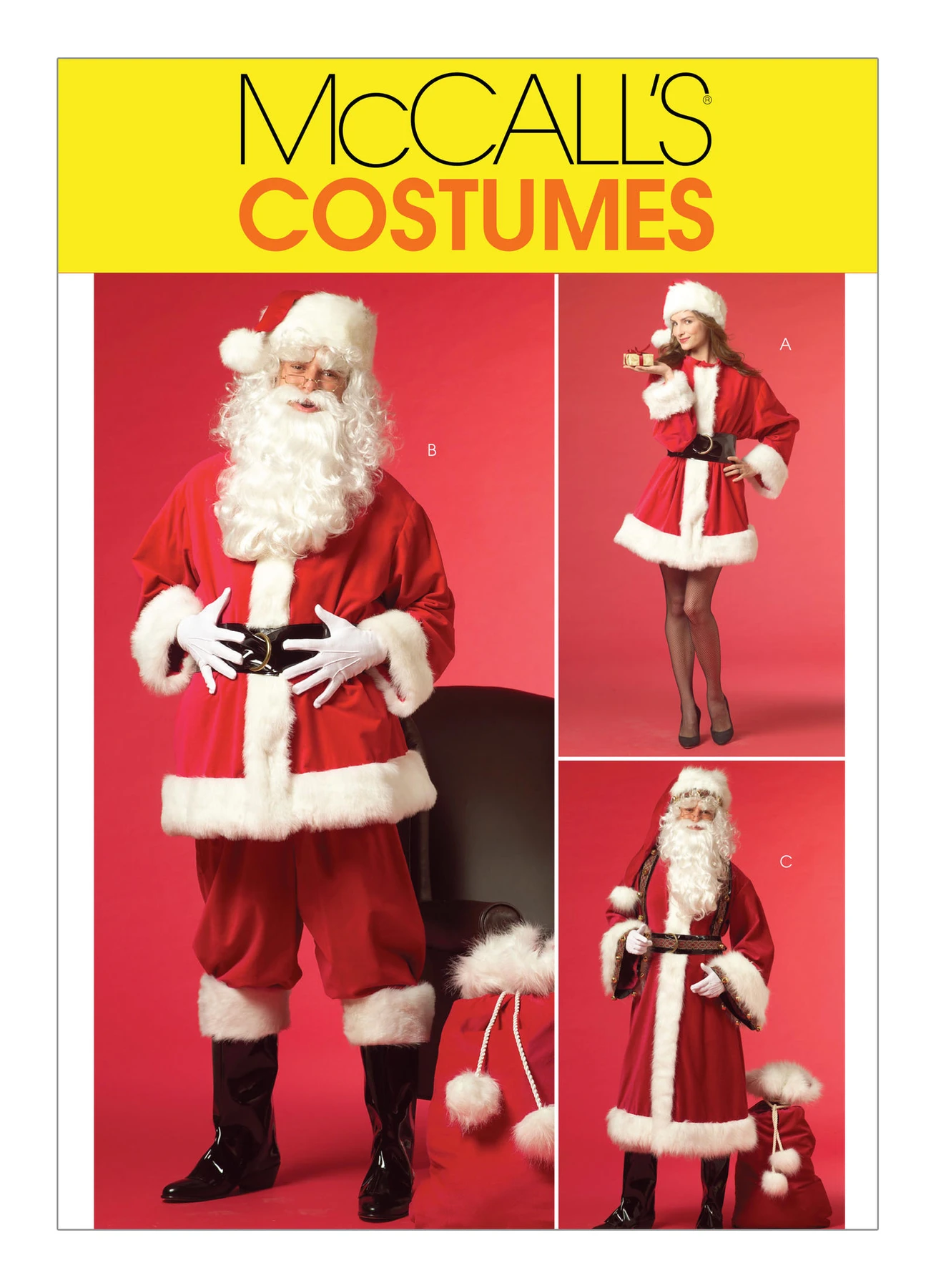 McCall's Sewing Pattern Misses'/Men's Mr. and Mrs. Claus Costumes and Bag 1 McCall's Sewing Pattern Misses'/Men's Mr. and Mrs. Claus Costumes and Bag