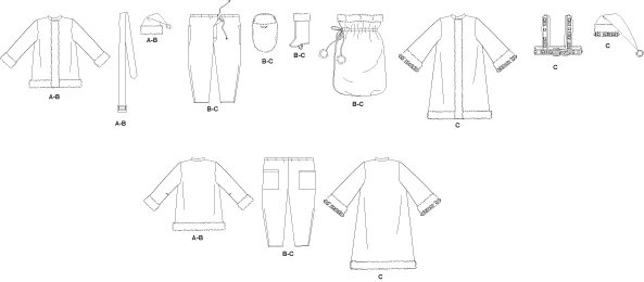 McCall's Sewing Pattern Misses'/Men's Mr. and Mrs. Claus Costumes and Bag 6 McCall's Sewing Pattern Misses'/Men's Mr. and Mrs. Claus Costumes and Bag