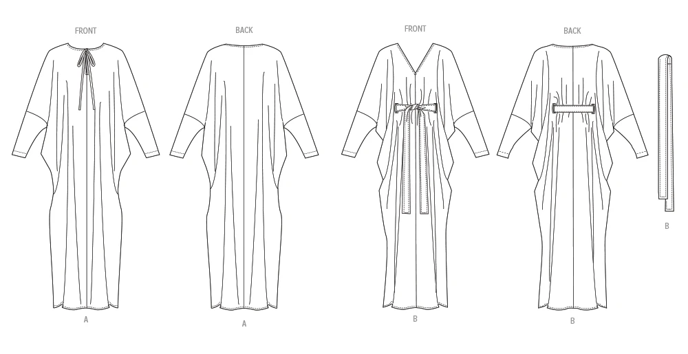 Vogue Patterns Misses' Caftans and Sash 7 Vogue Patterns Misses' Caftans and Sash