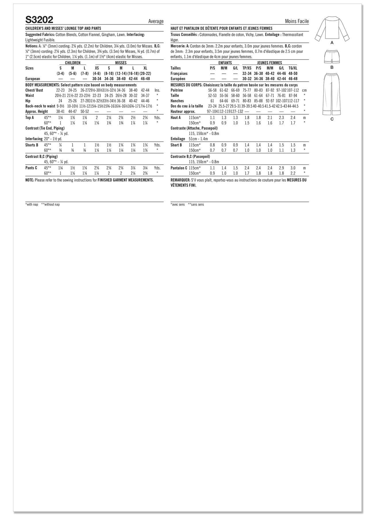 Simplicity Sewing Pattern Children's and Misses' Lounge Top, Shorts and Pants (PDF) 9 Simplicity Sewing Pattern Children's and Misses' Lounge Top, Shorts and Pants (PDF)