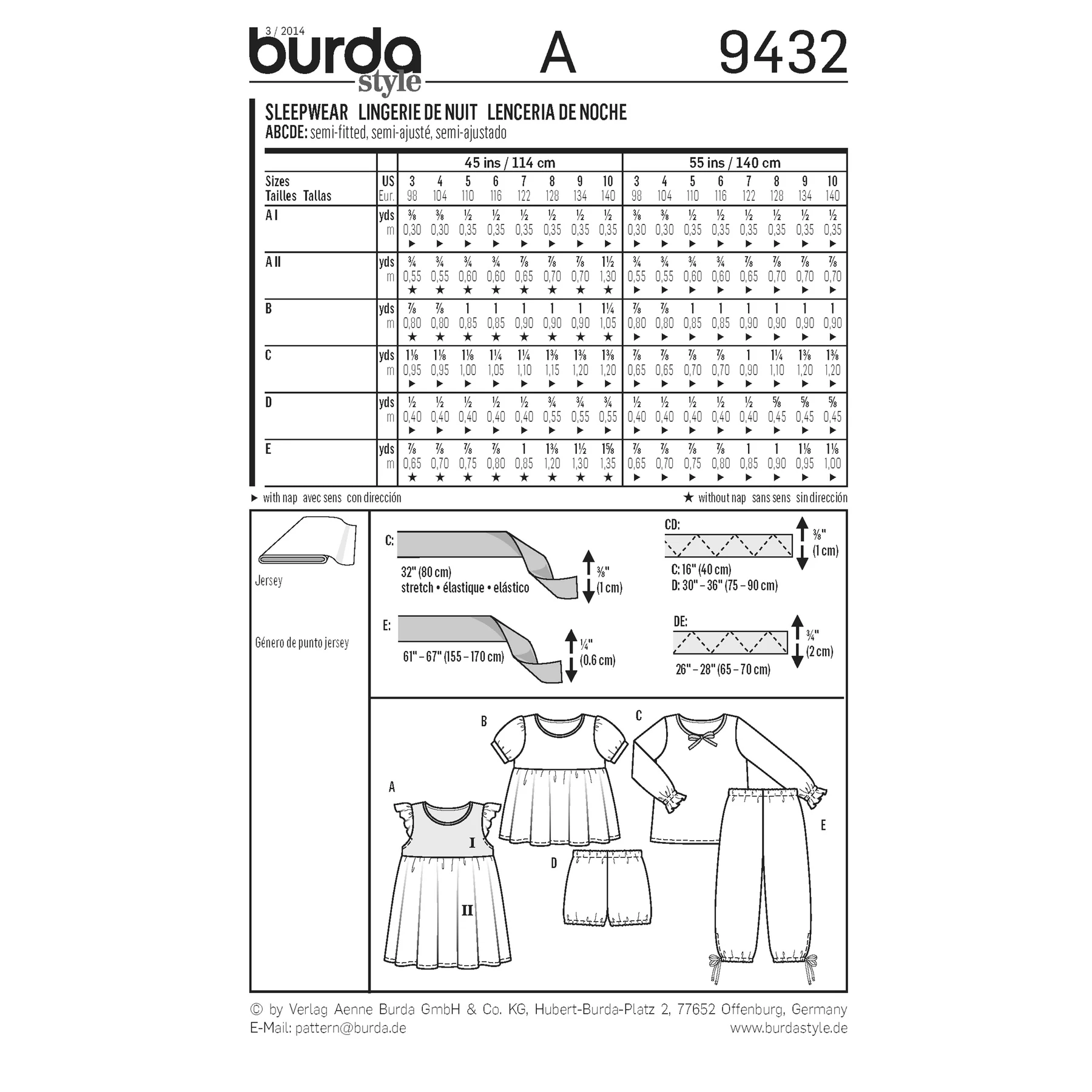 Burda Style Sewing Pattern Loungewear