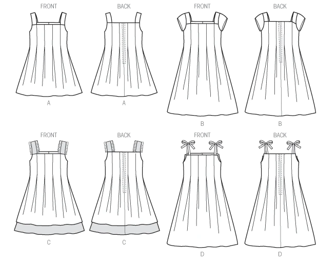 McCall's Sewing Pattern Children's/Girls' Pleated Dresses (PDF) 7 McCall's Sewing Pattern Children's/Girls' Pleated Dresses (PDF)