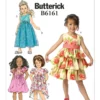 Butterick Sewing Pattern Children's/Girls' Gathered-Waist Dresses (PDF)
