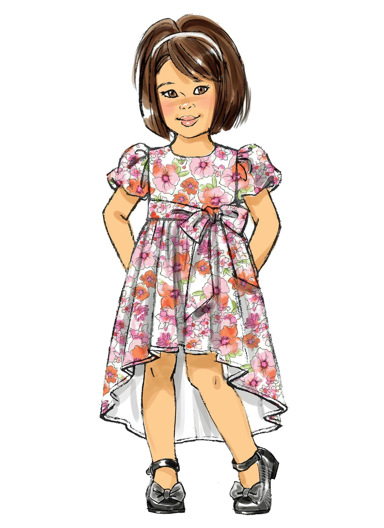 Butterick Sewing Pattern Children's/Girls' Gathered-Waist Dresses (PDF) 5 Butterick Sewing Pattern Children's/Girls' Gathered-Waist Dresses (PDF)