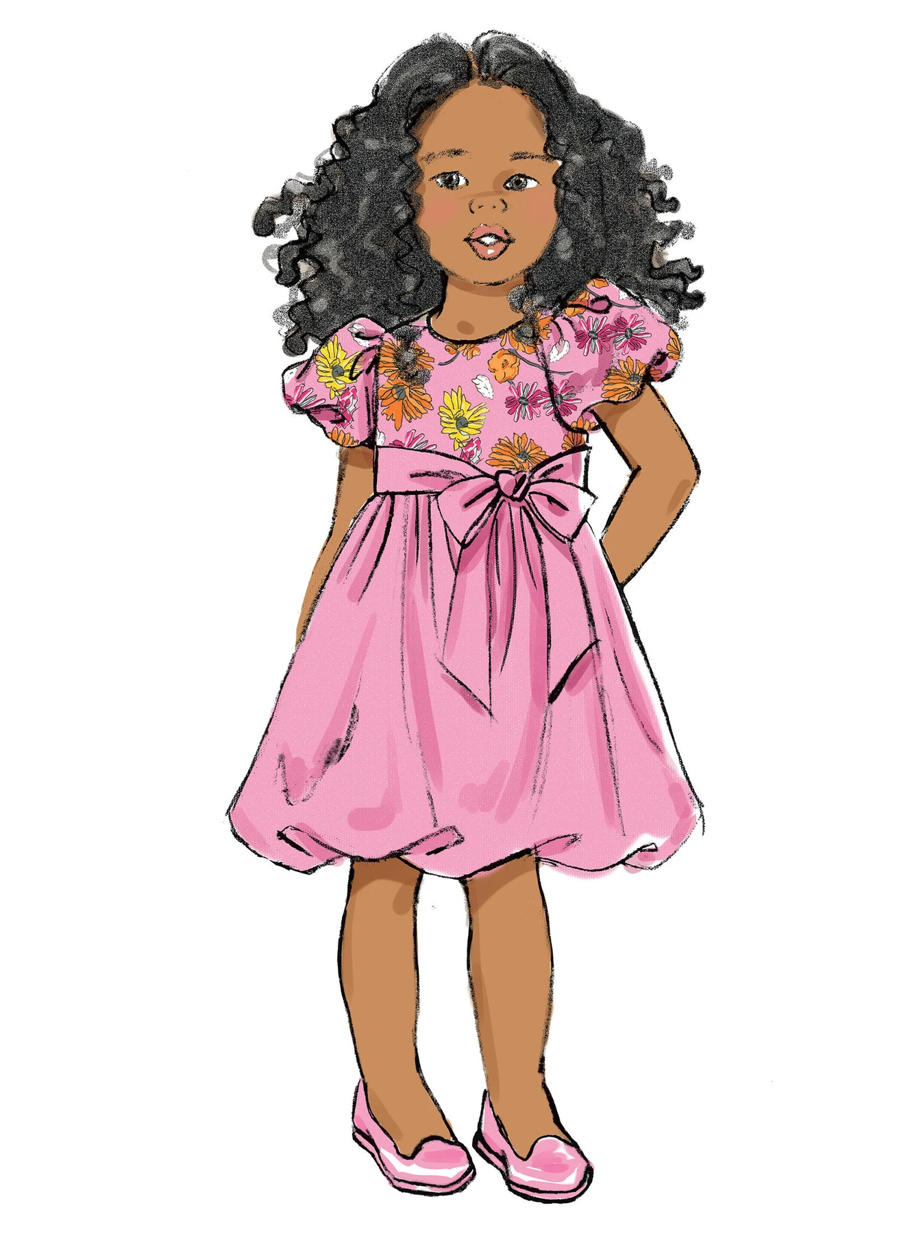 Butterick Sewing Pattern Children's/Girls' Gathered-Waist Dresses (PDF) 6 Butterick Sewing Pattern Children's/Girls' Gathered-Waist Dresses (PDF)