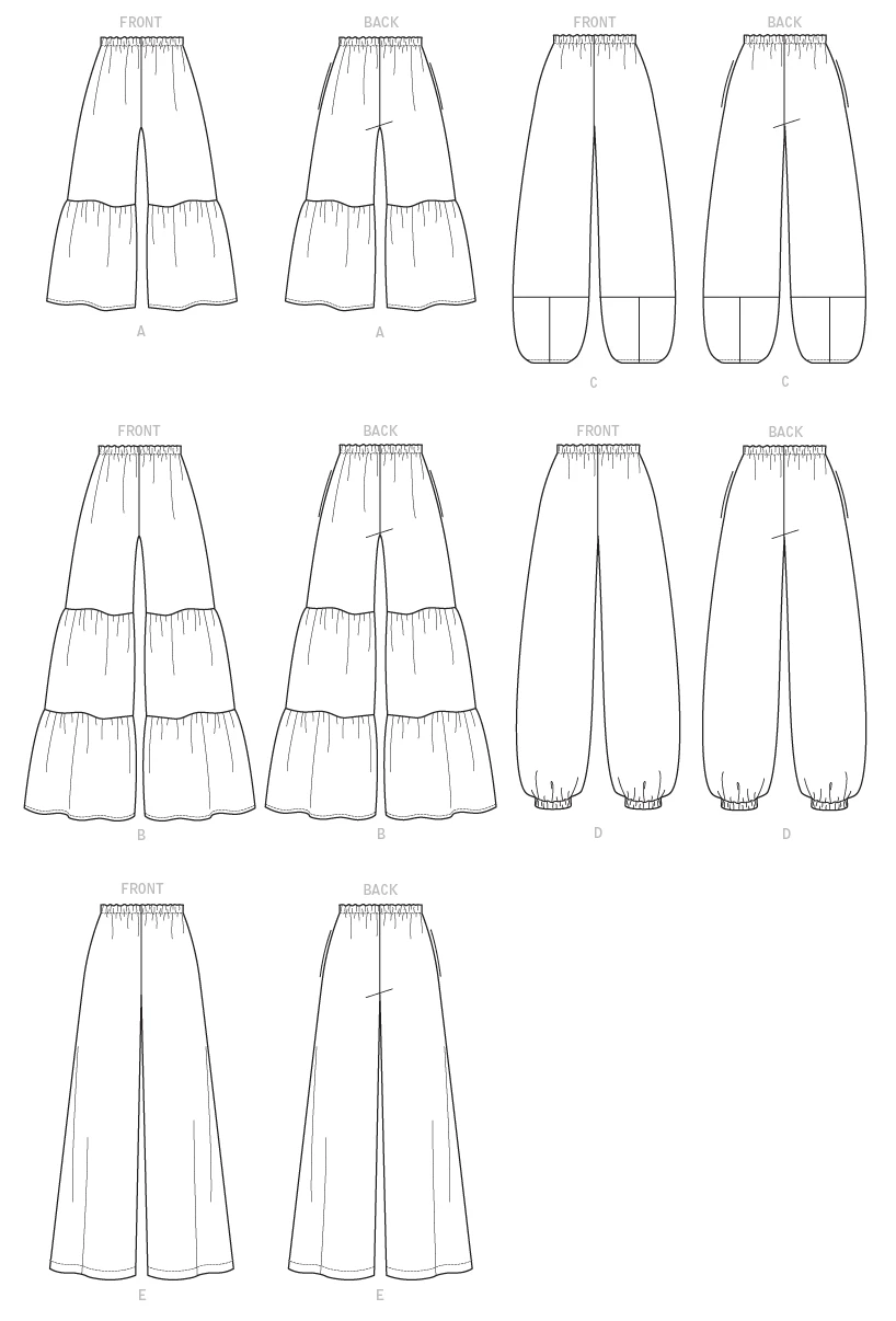 McCall's Sewing Pattern Misses' Elastic-Waist Loose Pants 11 McCall's Sewing Pattern Misses' Elastic-Waist Loose Pants