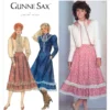 Simplicity Sewing Pattern 1980s Misses' Skirt, Blouse and Unlined Quilted Jacket by Gunne Sax by Jessica McClintock
