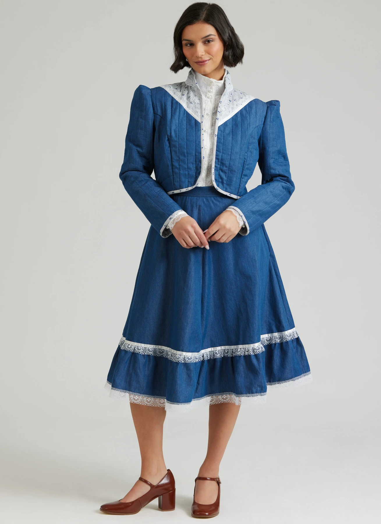Simplicity Sewing Pattern 1980s Misses' Skirt, Blouse and Unlined Quilted Jacket by Gunne Sax by Jessica McClintock 2 Simplicity Sewing Pattern 1980s Misses' Skirt, Blouse and Unlined Quilted Jacket by Gunne Sax by Jessica McClintock