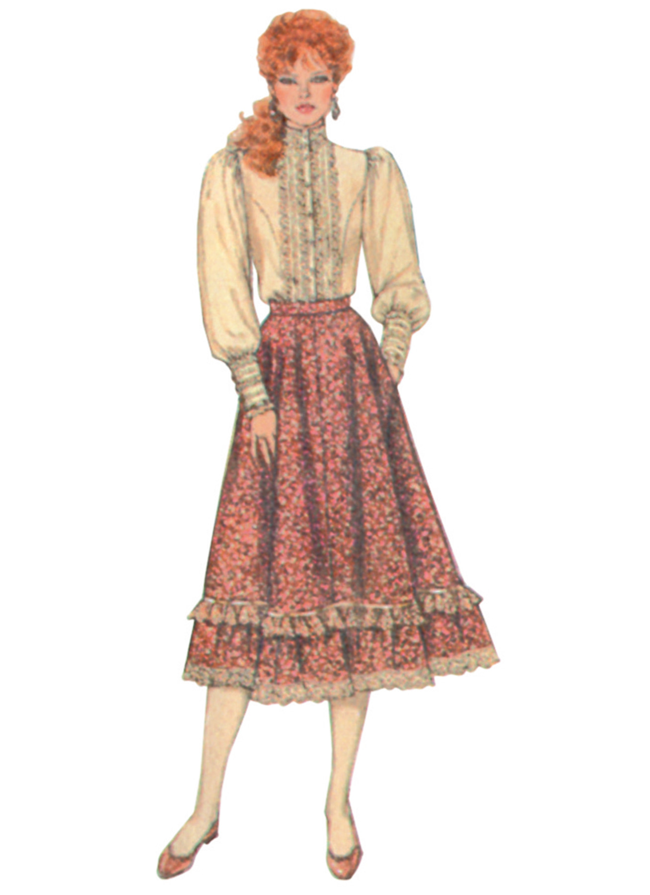 Simplicity Sewing Pattern 1980s Misses' Skirt, Blouse and Unlined Quilted Jacket by Gunne Sax by Jessica McClintock 4 Simplicity Sewing Pattern 1980s Misses' Skirt, Blouse and Unlined Quilted Jacket by Gunne Sax by Jessica McClintock
