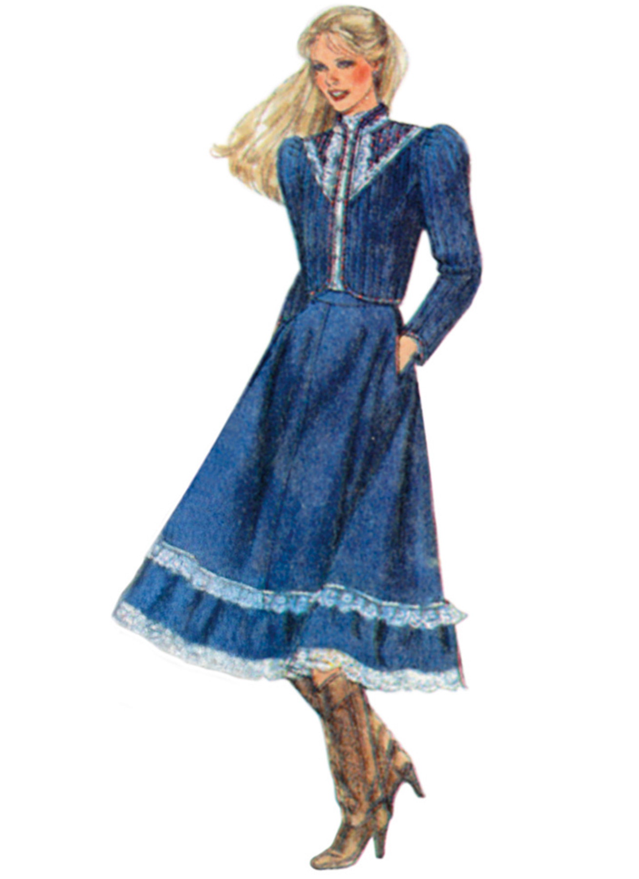 Simplicity Sewing Pattern 1980s Misses' Skirt, Blouse and Unlined Quilted Jacket by Gunne Sax by Jessica McClintock 5 Simplicity Sewing Pattern 1980s Misses' Skirt, Blouse and Unlined Quilted Jacket by Gunne Sax by Jessica McClintock