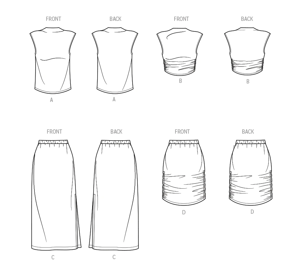Simplicity Sewing Pattern Misses' Knit Top and Skirt in Two Lengths 9 Simplicity Sewing Pattern Misses' Knit Top and Skirt in Two Lengths